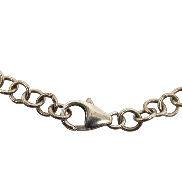 Sterling Silver Multi Stone Teardrop Dangle Necklace #21330 - Picture 6 of 9